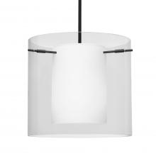 Besa Lighting 1TT-C18407-LED-BK - Besa Pahu 12 LED Pendant 1Tt Clear Black 1x11W LED