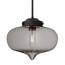 Besa Lighting 1TT-MIRASM-EDIL-BK - Besa Mira Stem Pendant Black Smoke 1x4W LED Filament