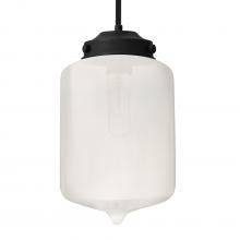 Besa Lighting 1TT-OLINFR-EDIL-BK - Besa Olin Stem Pendant Black Frost 1x4W LED Filament