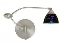 Besa Lighting 1WU-1858VB-SN - Besa Wall Divi Satin Nickel Black Dicro Vine 1x50W Mr16