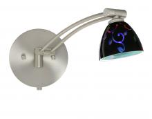 Besa Lighting 1WW-1858VB-SN - Besa Wall Divi Satin Nickel Black Dicro Vine 1x50W Mr16
