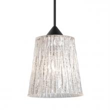 Besa Lighting 1XC-5125GL-LED-BK - Besa Pendant Nico 4, Black Finish, Stone Glitter 1x5W LED