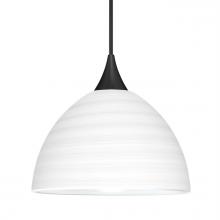 Besa Lighting 1XT-4679KR-LED-BK - Besa Pendant Brella, Black Finish, Chalk 1x6W LED