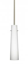 Besa Lighting 1TT-567407-LED-SN - Besa Camino Stem Pendant Satin Nickel Opal Matte 1x5W LED