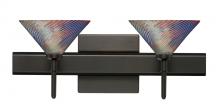 Besa Lighting 2SW-550493-BR-SQ - Besa Wall With SQ Canopy Swirl Bronze Dicro Swirl 2x40W G9