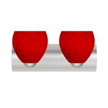 Besa Lighting 2WZ-4122RC-LED-SN - Besa, Bolla Vanity, Red Cloud, Satin Nickel Finish, 2x9W LED