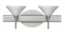 Besa Lighting 2SW-117607-LED-SN - Besa Wall Kona Satin Nickel White 2x5W LED