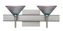 Besa Lighting 2SW-117691-LED-SN-SQ - Besa Wall With SQ Canopy Kona Satin Nickel Bi-Color 2x5W LED