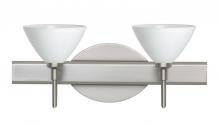 Besa Lighting 2SW-174307-LED-SN - Besa Wall Domi Satin Nickel White 2x5W LED