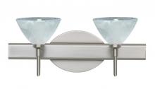 Besa Lighting 2SW-174352-LED-SN - Besa Wall Domi Satin Nickel Marble 2x5W LED