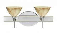Besa Lighting 2SW-174383-LED-CR - Besa Wall Domi Chrome Mocha 2x5W LED