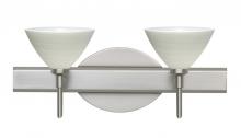 Besa Lighting 2SW-1743KR-LED-SN - Besa Wall Domi Satin Nickel Chalk 2x5W LED