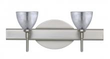 Besa Lighting 2SW-1758SF-LED-SN - Besa Divi Wall 2SW Silver Foil Satin Nickel 2x5W LED