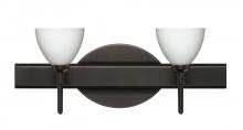 Besa Lighting 2SW-185807-BR - Besa Divi Wall 2SW Opal Matte Bronze 2x40W G9