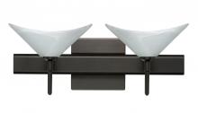 Besa Lighting 2SW-191352-LED-BR-SQ - Besa Wall With SQ Canopy Hoppi Bronze Marble 2x3W LED