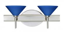Besa Lighting 2SW-282484-LED-CR - Besa Wall Kona Chrome Blue Starpoint 2x5W LED