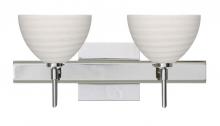 Besa Lighting 2SW-4679KR-LED-CR-SQ - Besa Wall With SQ Canopy Brella Chrome Chalk 2x5W LED