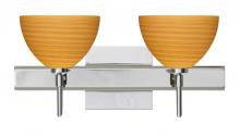 Besa Lighting 2SW-4679OK-LED-CR-SQ - Besa Wall With SQ Canopy Brella Chrome Oak 2x5W LED