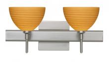 Besa Lighting 2SW-4679OK-LED-SN-SQ - Besa Wall With SQ Canopy Brella Satin Nickel Oak 2x5W LED