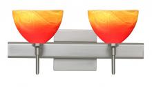 Besa Lighting 2SW-4679SL-LED-SN-SQ - Besa Wall With SQ Canopy Brella Satin Nickel Solare 2x5W LED