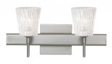 Besa Lighting 2SW-5125GL-SN-SQ - Besa Wall With SQ Canopy Nico 4 Satin Nickel Glitter Stone 2x40W G9