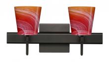 Besa Lighting 2SW-5131SL-LED-BR-SQ - Besa Wall With SQ Canopy Canto 5 Bronze Solare 2x5W LED