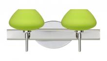 Besa Lighting 2SW-541035-LED-CR - Besa Wall Peri Chrome Chartreuese 2x5W LED