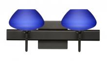 Besa Lighting 2SW-541087-LED-BR-SQ - Besa Wall With SQ Canopy Peri Bronze Blue Matte 2x5W LED