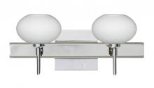 Besa Lighting 2SW-561207-LED-CR-SQ - Besa Wall With SQ Canopy Lasso Chrome Opal Matte 2x5W LED