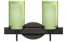 Besa Lighting 2SW-L44007-LED-BR - Besa Pahu 4 Wall 2SW Transparent Olive/Opal Bronze 2x5W LED