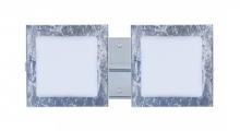 Besa Lighting 2WS-7735SF-CR - Besa Wall Alex Chrome Opal/Silver Foil 2x50W G9