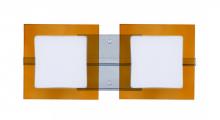 Besa Lighting 2WS-7735TG-CR - Besa Wall Alex Chrome Opal/Armagnac 2x50W G9
