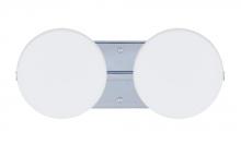 Besa Lighting 2WS-773807-LED-CR - Besa Wall Ciro Chrome Opal Matte 2x5W LED