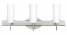 Besa Lighting 3SW-440307-LED-SN - Besa Wall Copa 3 Satin Nickel Opal Matte 3x5W LED