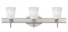 Besa Lighting 3SW-5125GL-SN - Besa Wall Nico 4 Satin Nickel Glitter Stone 3x40W G9