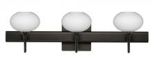 Besa Lighting 3SW-561207-LED-BR-SQ - Besa Wall With SQ Canopy Lasso Bronze Opal Matte 3x5W LED