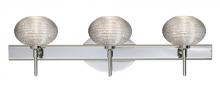 Besa Lighting 3SW-5612GL-LED-CR - Besa Wall Lasso Chrome Glitter 3x5W LED