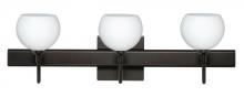 Besa Lighting 3SW-565807-LED-BR-SQ - Besa Wall With SQ Canopy Palla 5 Bronze Opal Matte 3x5W LED