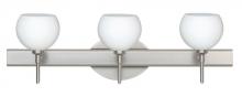 Besa Lighting 3SW-565807-LED-SN - Besa Wall Palla 5 Satin Nickel Opal Matte 3x5W LED