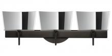 Besa Lighting 3SW-6773MR-LED-BR - Besa Groove Wall 3SW Mirror-Frost Bronze 3x5W LED