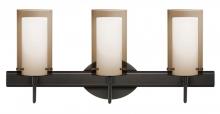Besa Lighting 3SW-S44007-BR - Besa Pahu 4 Wall 3SW Transparent Smoke/Opal Bronze 3x40W G9