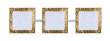 Besa Lighting 3WS-7735GF-CR - Besa Wall Alex Chrome Opal/Gold Foil 3x50W G9