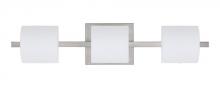 Besa Lighting 3WS-787307-SN - Besa Wall Paolo Satin Nickel Opal Matte 3x50W G9