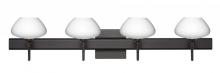 Besa Lighting 4SW-541007-BR-SQ - Besa Wall With SQ Canopy Peri Bronze Opal Matte 4x40W G9
