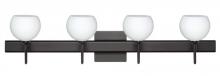 Besa Lighting 4SW-565807-BR-SQ - Besa Wall With SQ Canopy Palla 5 Bronze Opal Matte 4x40W G9