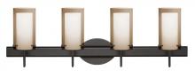 Besa Lighting 4SW-S44007-BR - Besa Pahu 4 Wall 4SW Transparent Smoke/Opal Bronze 4x40W G9