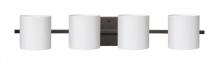 Besa Lighting 4WS-718006-BR - Besa Wall Pogo Bronze Opal Glossy 4x60W G9