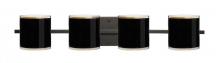 Besa Lighting 4WS-7180GF-LED-BR - Besa Wall Pogo Bronze Black/Inner Gold 4x5W LED