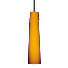 Besa Lighting B-567480-LED-BK - Besa Camino Pendant For Multiport Canopy Black Amber Matte 1x5W LED