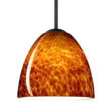 Besa Lighting B-757218-LED-BK - Besa Sasha LED Pendant For Multiport Canopy B Amber Cloud Black 1x9W LED